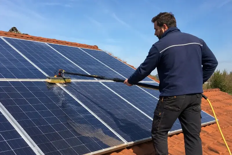 Nettoyage et entretien de panneaux solaires à Combrand